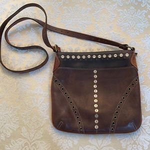 Brown leather crossbody